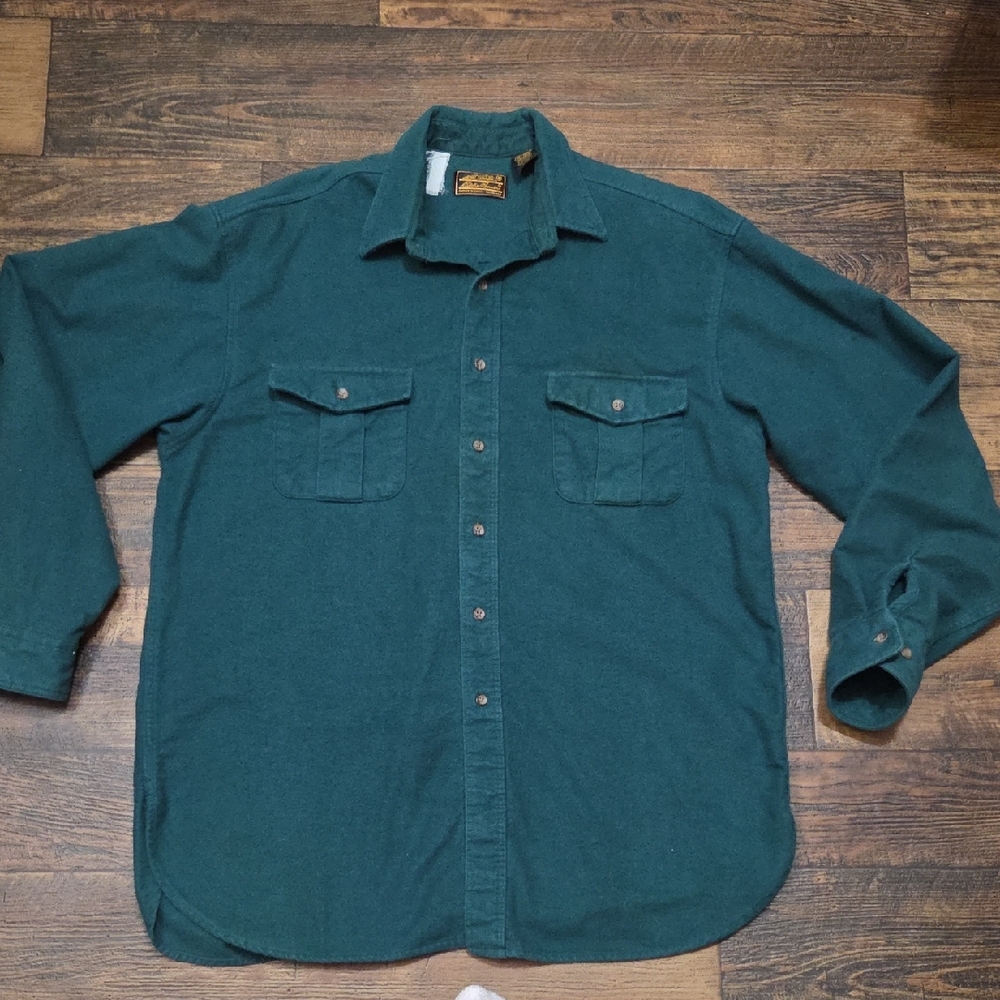 Eddie Bauer Teal Casual Button-Down Shirt